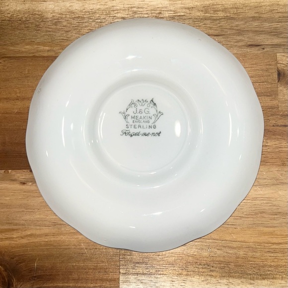 Vintage J&G MEAKIN ENGLAND STERLING, Forget Me Not Mug & Saucers - Picture 7 of 7